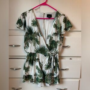 Palm print romper